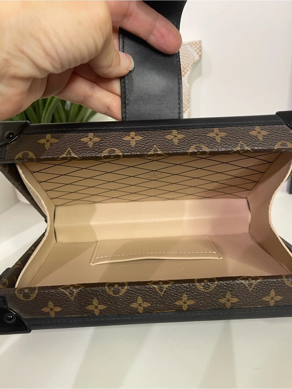 Louis Vuitton Brown Monogram Petite Malle Crossbody Bag